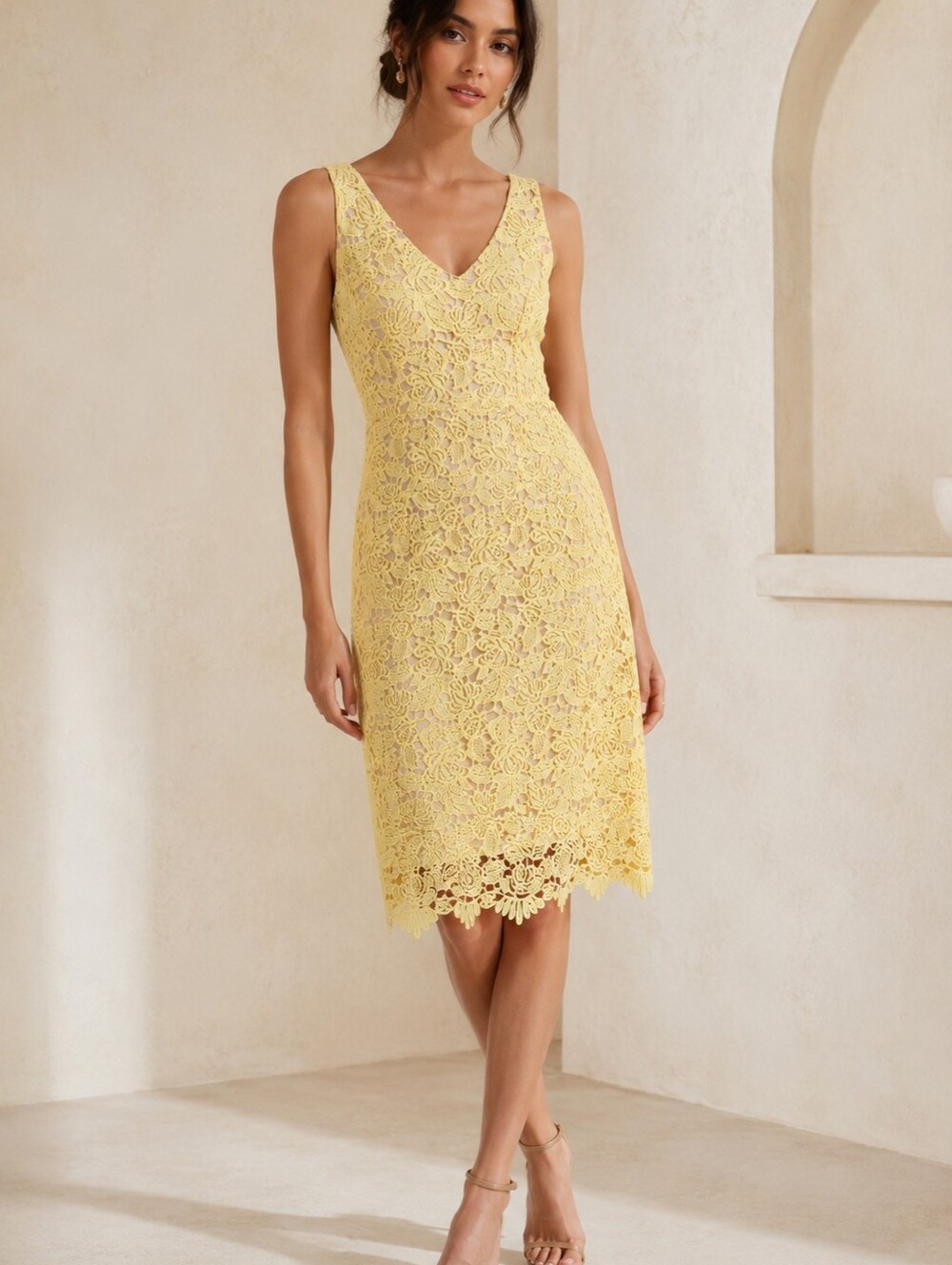 MARINA | $140 Lace Midi Sheath Dress